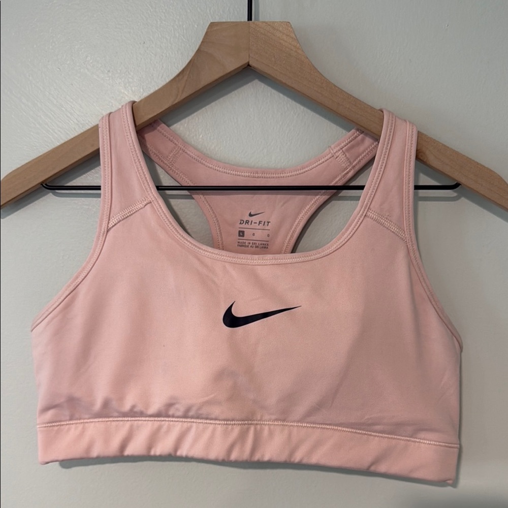 Nike Pink Racerback Sports Bra with Supportive Band